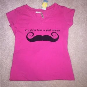 Stache V-neck T-shirt